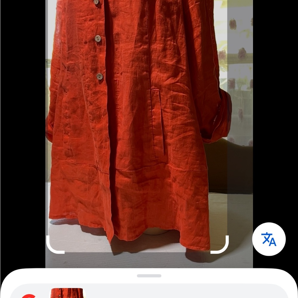 Soft Surrounding Rust Orange Button-Up Shirt Size… - image 2